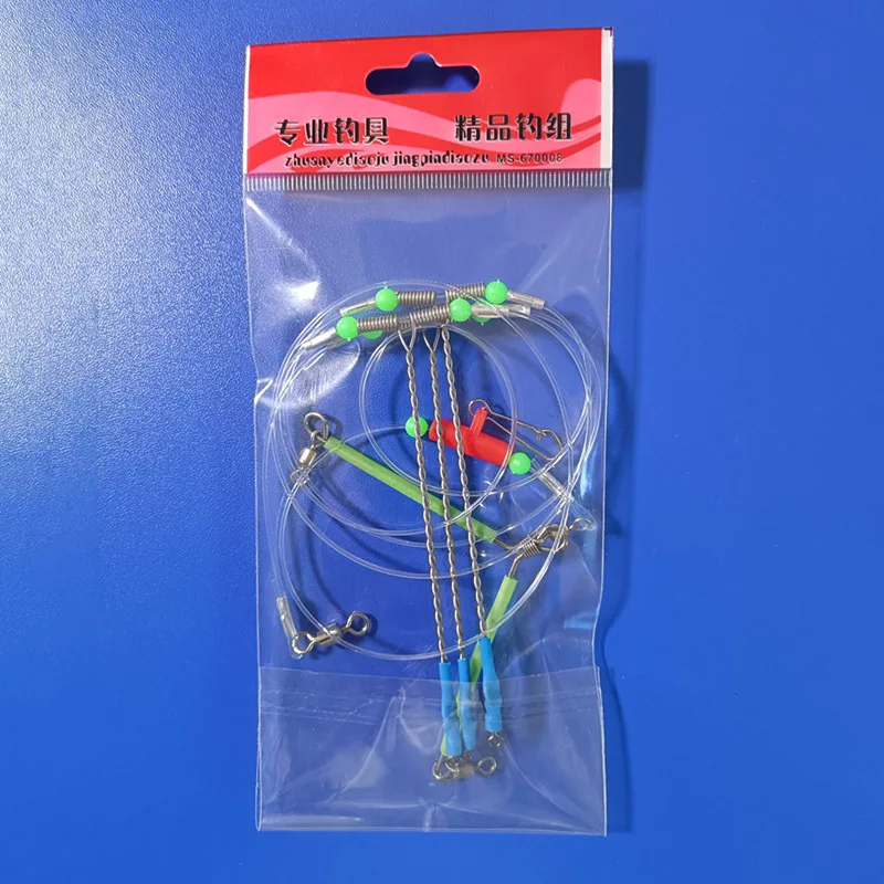 Juego de aparejos de pesca marina PD, amplificador antienredos, cuerda de alambre, ocho anillos, divisor de equilibrio en forma de T, accesorios - imagen 3