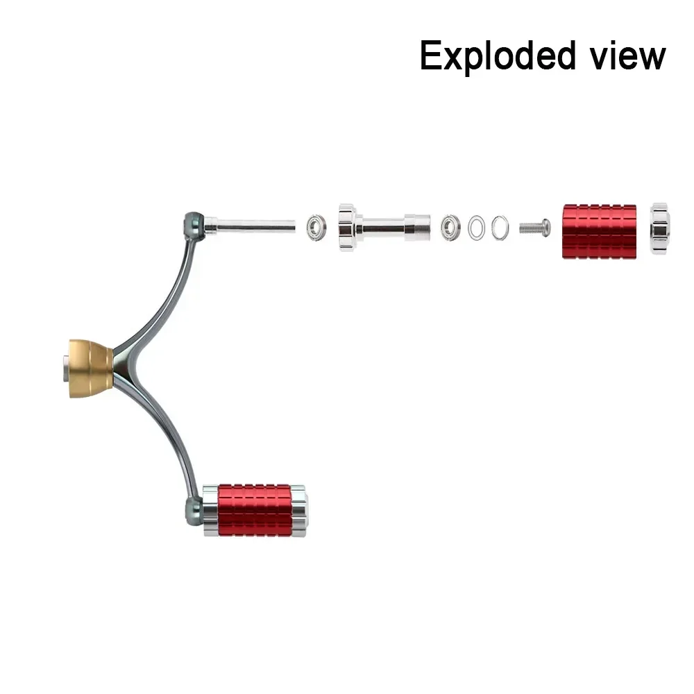 SANLIKE-mango de carretes de pesca de aleación de aluminio para carrete de pesca Daiwa, accesorios de mango de pesca, mango resistente a la corrosión - imagen 3