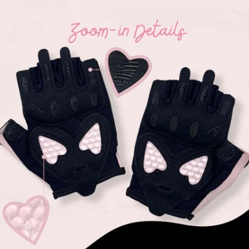 1 par de guantes de ciclismo transpirables, guantes antideslizantes de silicona para Fitness, protectores de palma de liberación rápida, manoplas de medio dedo para exteriores - imagen 3