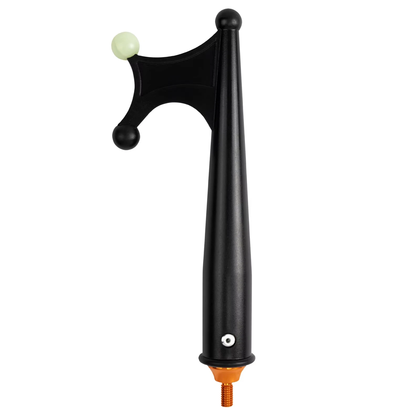 SANLIKE-anzuelo de plástico negro para barco, extremo de tornillo roscado de 1/4 pulgadas, parte superior de repuesto para ormenta, velero, yate, accesorios de pesca