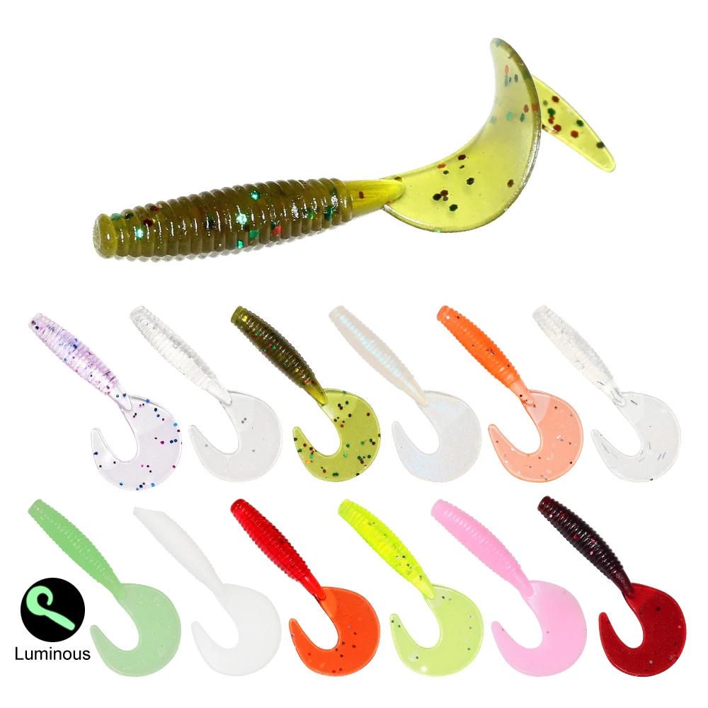 120Pcs New Soft Bait 4cm0.4g Fishing Lures Plastic Silicone Worm Moggot Grub Lure Saltwater Wobblers Carp Swimbait for Pike Tool - imagen 3