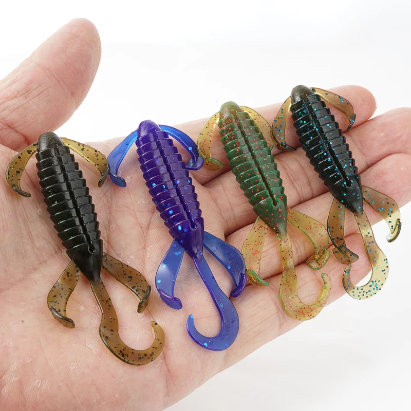 SUNMILE-SEÑUELOS DE PESCA DE 6 piezas, cebos blandos de 8cm/3,3g, cebo artificial Iscas para lubina y perca - imagen 4