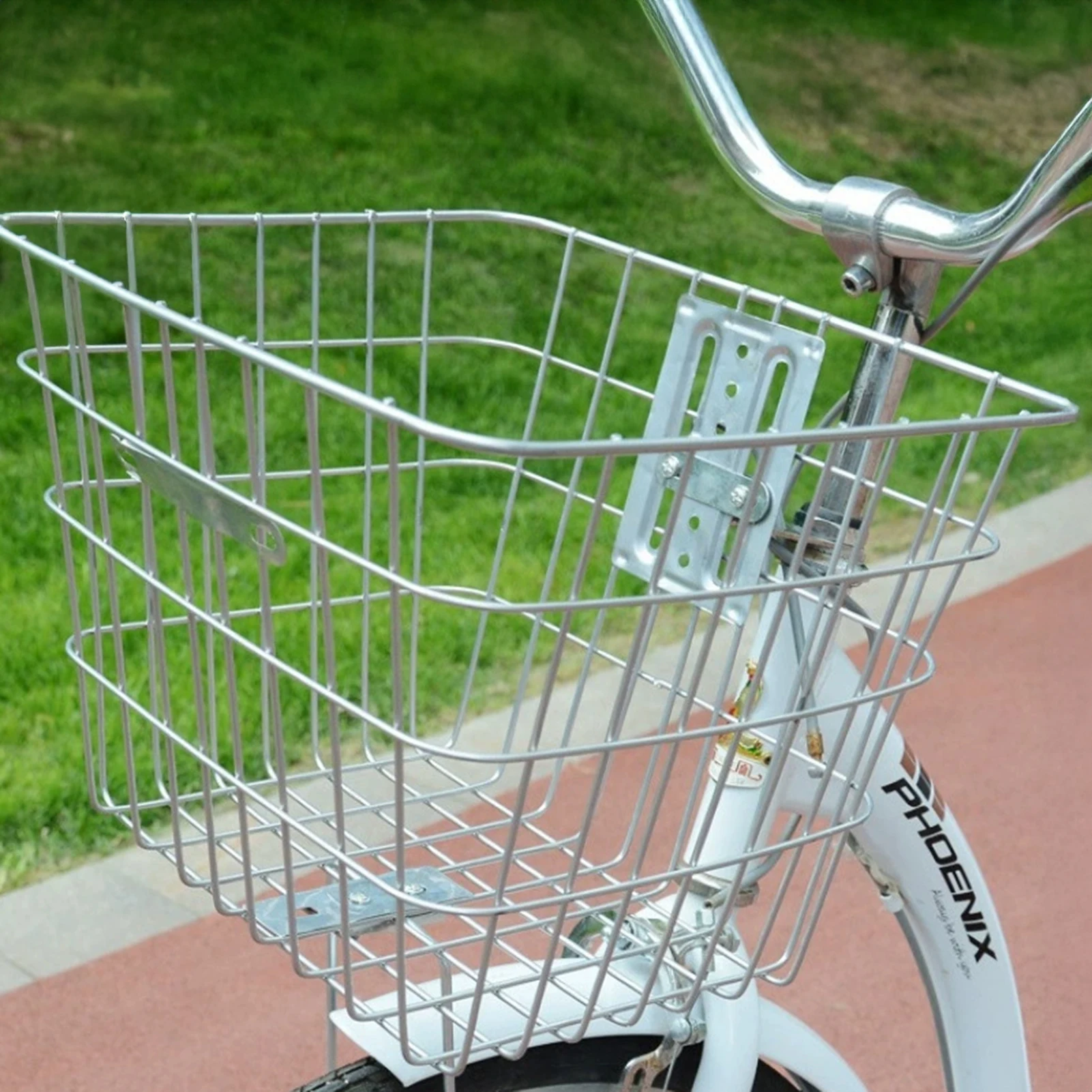 Cesta Universal para ciclismo, cesta organizadora de hierro de gran capacidad para bicicleta eléctrica, accesorios de almacenamiento para ciclismo al aire libre - imagen 5