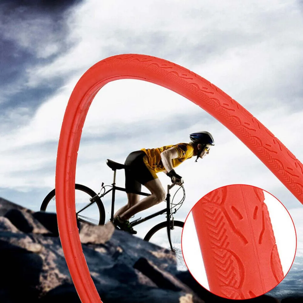 Neumáticos sin cámara de ciclismo, caucho exterior, 700X 23C, tubo exterior, sólido - imagen 5