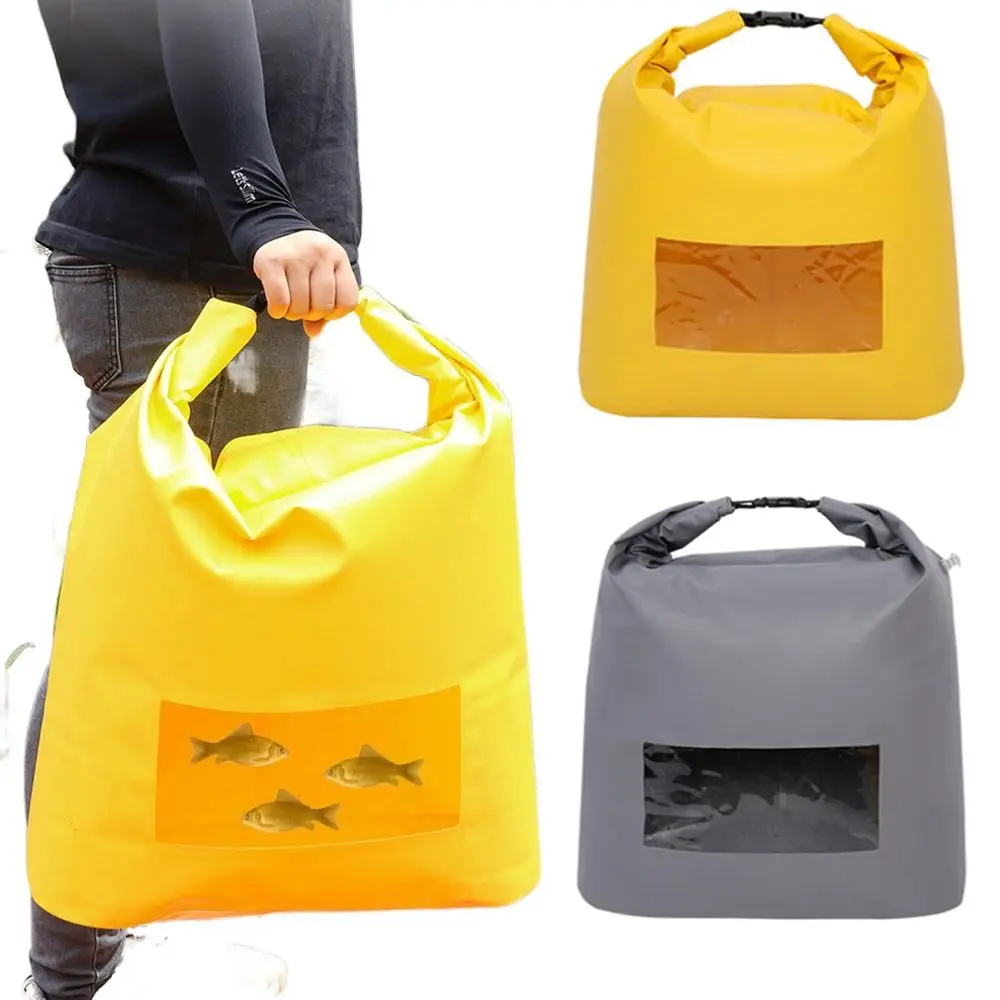 Bolsa plegable de gran capacidad para peces vivos, cubo para peces portátil con orificio de oxigenación sellado, bolsa gruesa para equipo de pesca a prueba de fugas - imagen 5