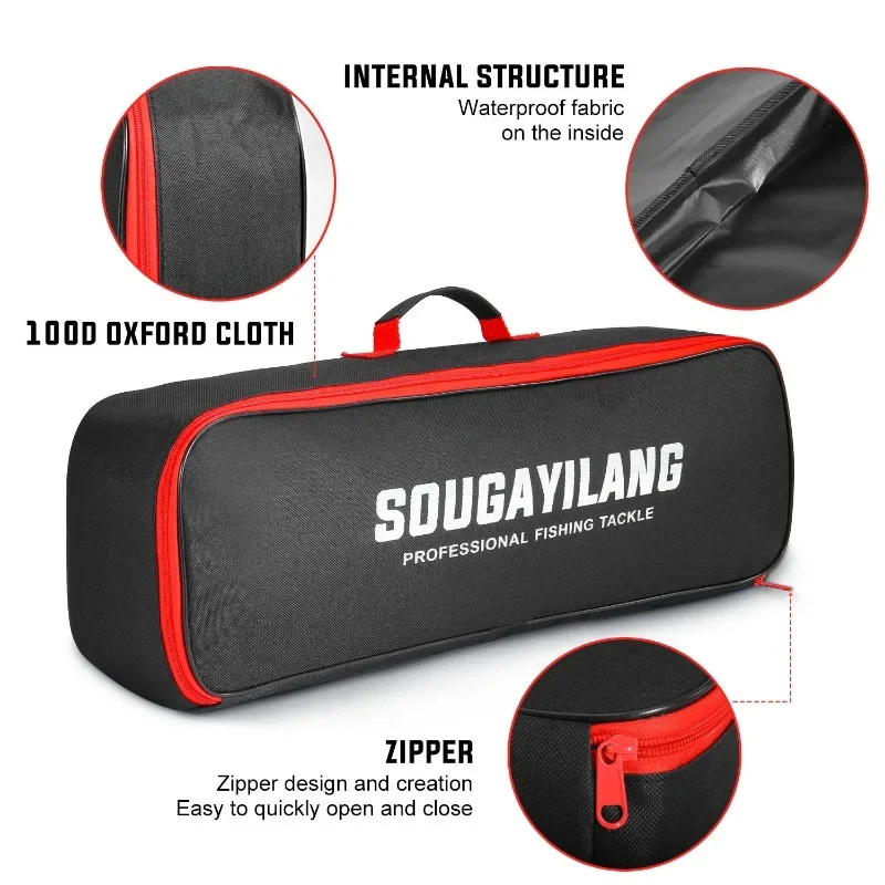 Sougayilang-Kits completos de caña de pescar de 1,8 m, con caña de pescar telescópica y carrete giratorio, juego de anzuelos con sedal de 500m - imagen 3