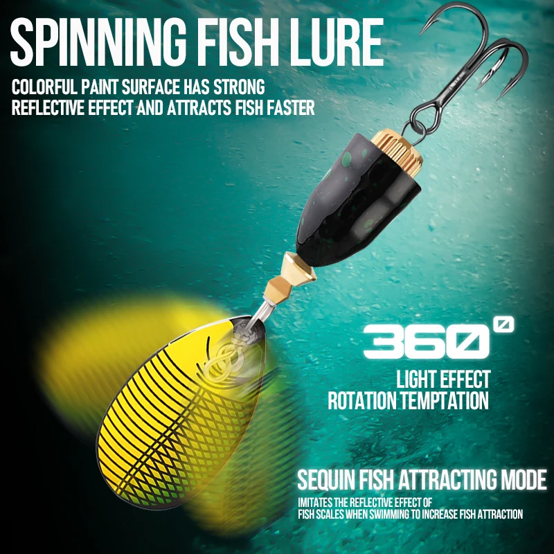 Spinnerbait TAIYU – Cuchillas láser giratorias con sonido - imagen 3