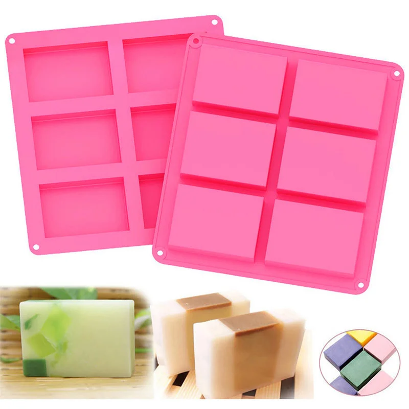 Molde de silicona rectangular para jabón artesanal en frío - imagen 2