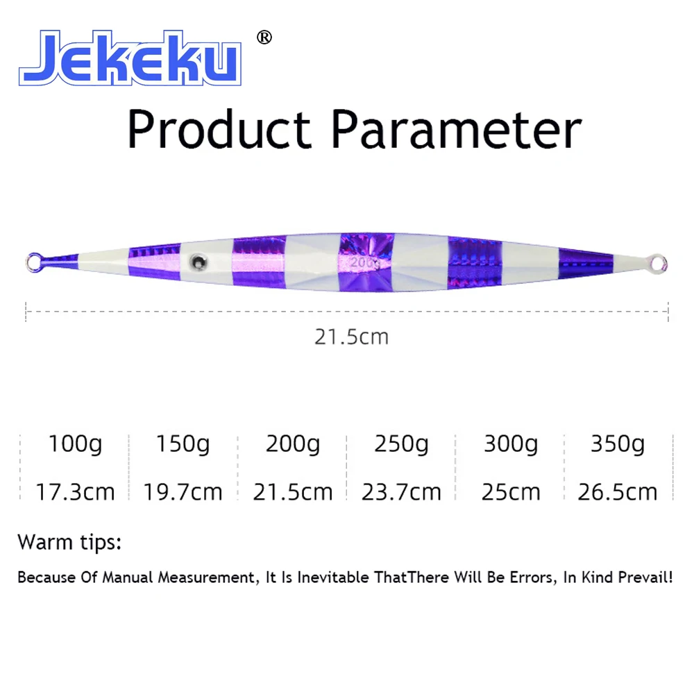 JEKEKU Señuelo metálico para jigging, hundimiento lento costa - imagen 2