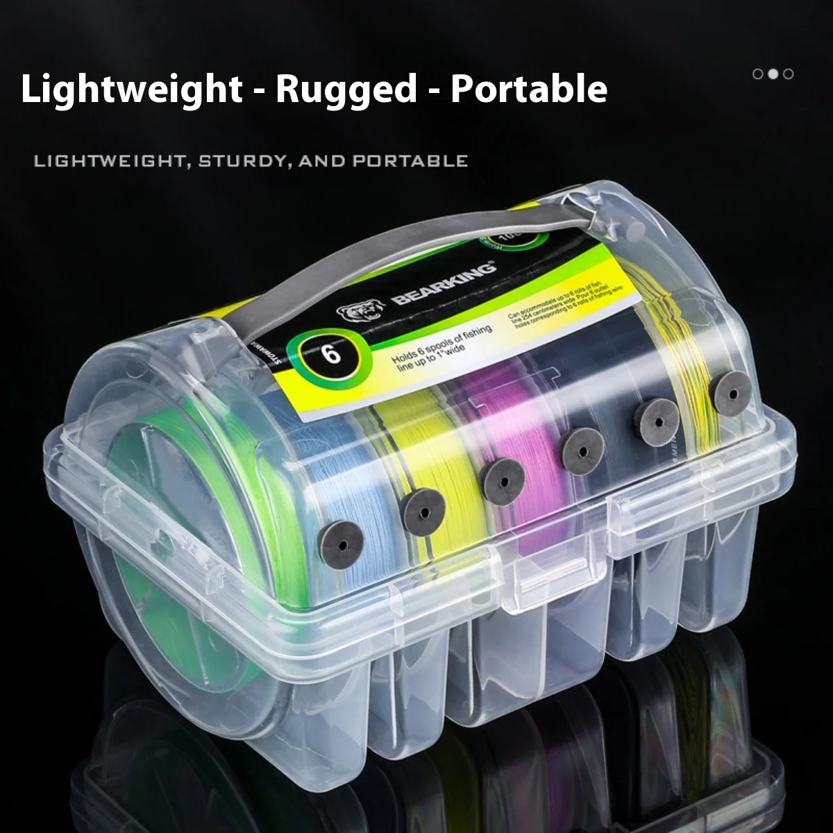 Luya Caja de almacenamiento de sedal de pesca multifuncional grande, caja de pesca de envoltura de línea de nailon Lineer PE - imagen 4