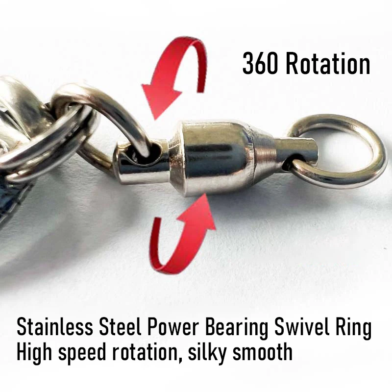 Anzuelo giratorio de pesca en el mar, anzuelo único para cuchara, plantilla de Metal con rodamiento de bolas, hoja de Colorado giratoria, caballa, atún, saltato, 3 piezas - imagen 3