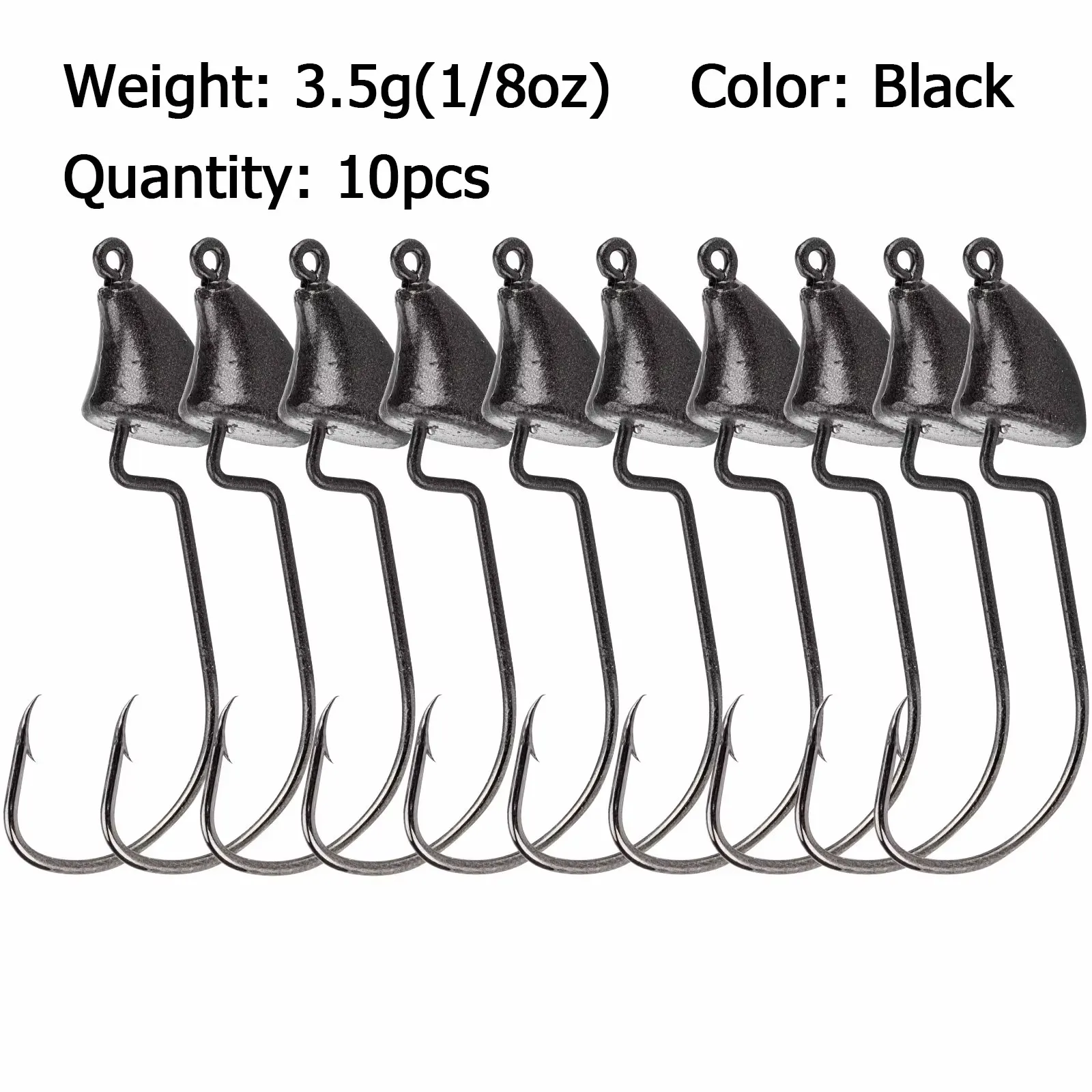 10pcs 3.5g black
