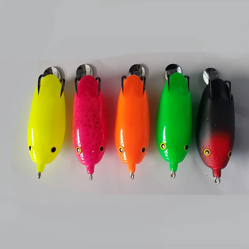 TAKEDO LW029-señuelo de pesca de rana con cabeza de serpiente para lubina hecho a mano, cuerpo hueco suave, señuelo de rana para pesca Topwater Wobblers Minnow Crankbaits - imagen 2