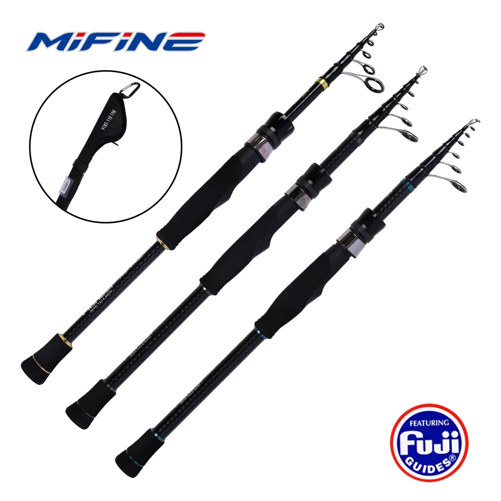 MIFINE PIONEER MINI caña de pescar telescópica 24T fibra de carbono cañas giratorias ligeras CW 1-10g 4-17g 6-28g L/M punta Tubular de pescado