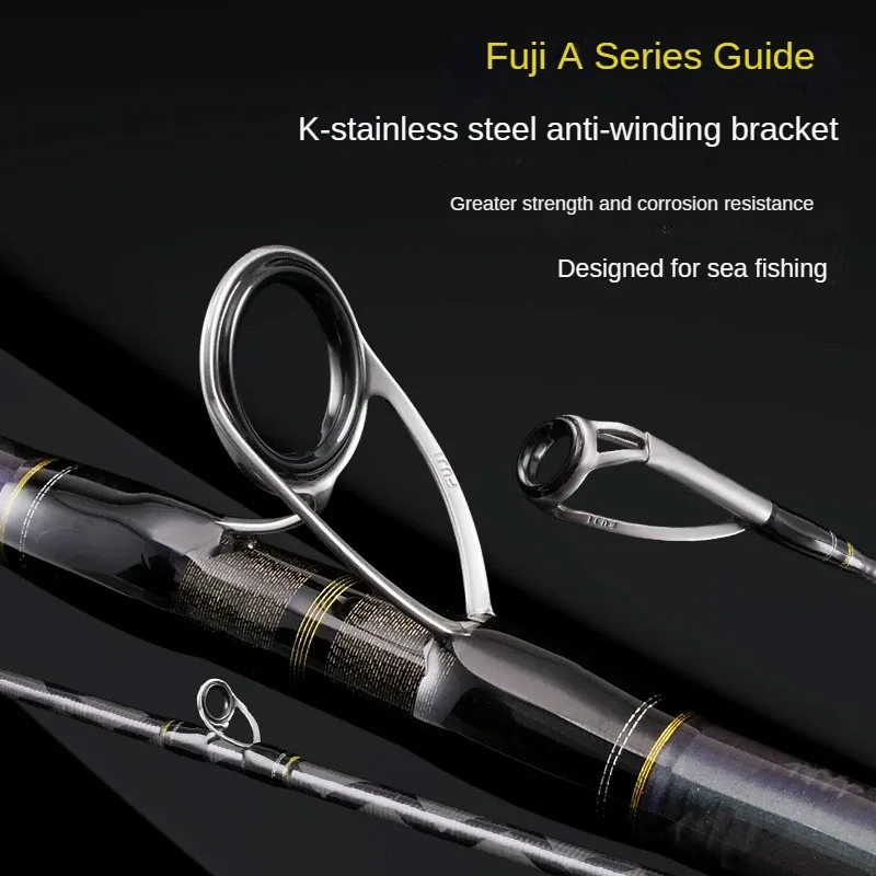 ECOODA-caña de pescar giratoria para peces grandes, piezas completas de Fuji, 2 secciones, 2,64 m, 2,9 m, 3,12 m, para agua salada - imagen 4