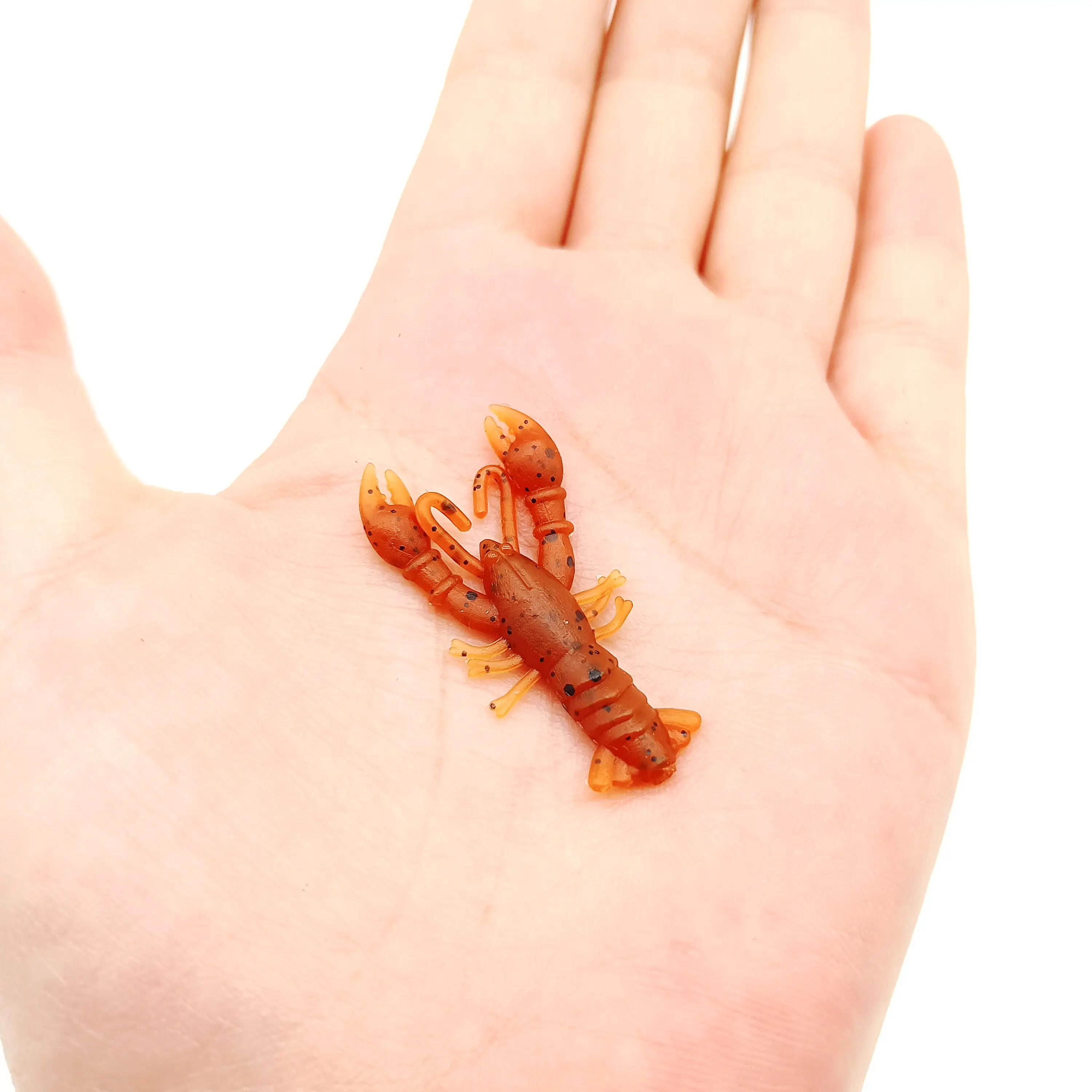 DUODUOYU 10 unids/lote Mini señuelo de pesca suave 0,8g/40mm silicona Artificial lubina Swimbait cangrejo Jigging cebos aparejos de pesca - imagen 2