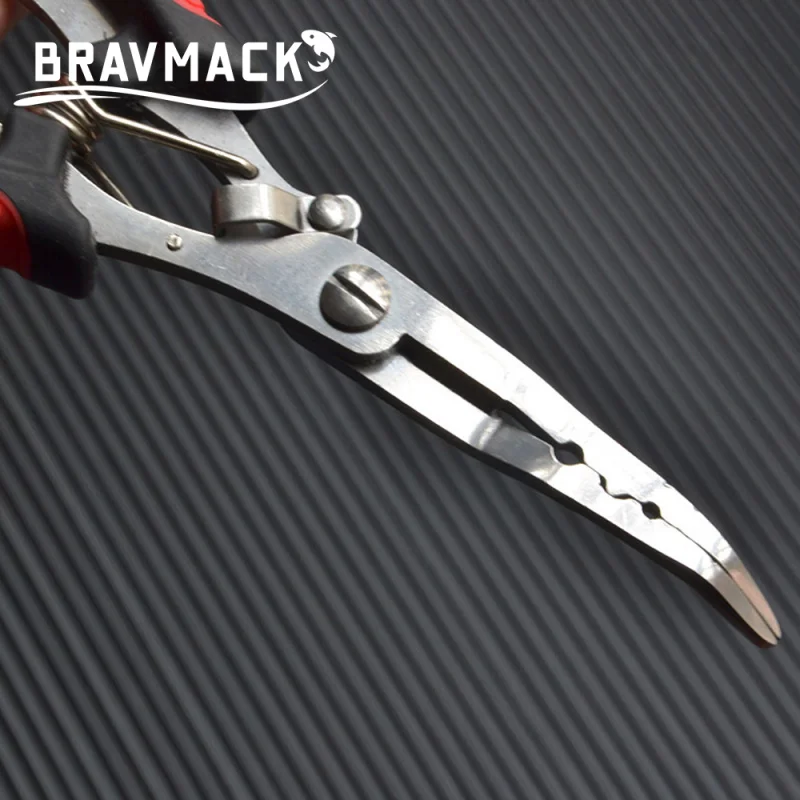 Alicates de pesca de acero inoxidable, removedor de anzuelos de pesca, resistente al agua salada, cortador de línea trenzada, tijeras, herramienta de pesca - imagen 3