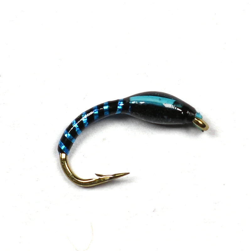 Wifreo 6PCS/8PCS # 12 # 14 # 16 pesca con mosca trucha mosca epoxi ninfa moscas Midge pesca señuelo cebos rojo azul verde naranja - imagen 3