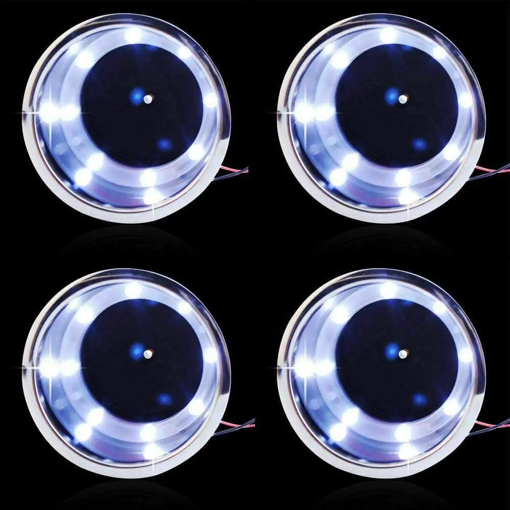 Portavasos de acero inoxidable, soporte LED para bebidas, portabotellas integrado con drenaje para accesorios de barcos marinos, sofá yate, 4 Uds. - imagen 4