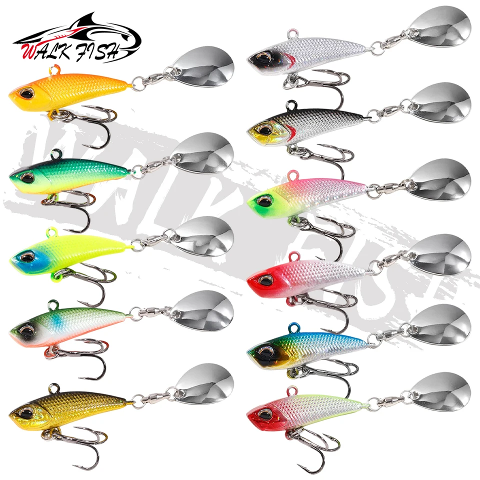 WALK FISH 7g 11g 15g 21g cola giratoria vibración Spinner cebo Metal VIB señuelo de Pesca lentejuelas Japón Wobbler Trolling cebo Pesca - imagen 5