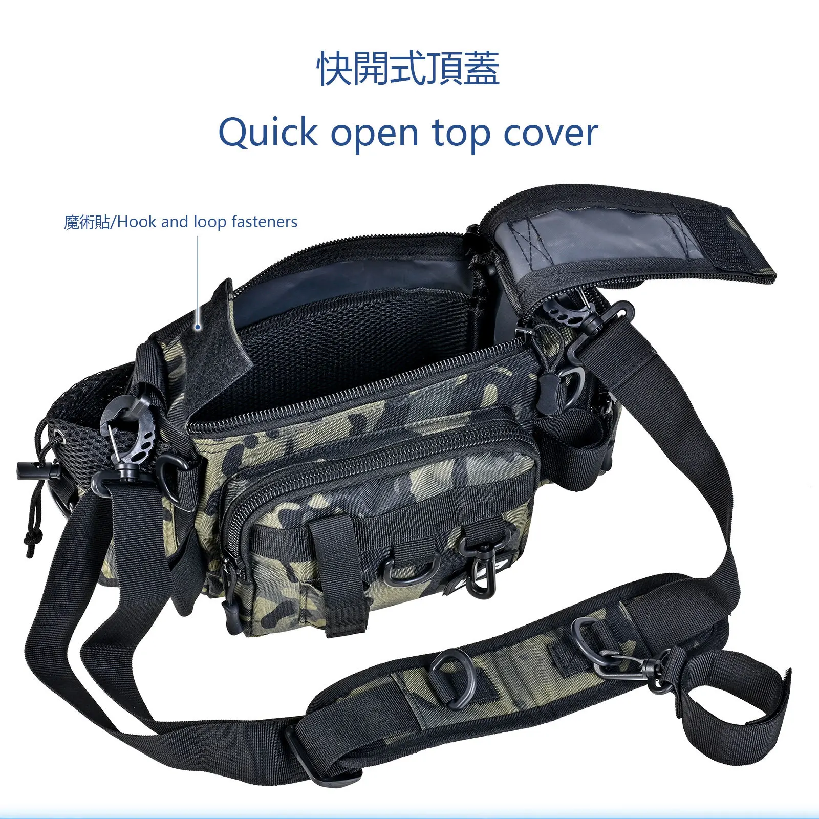 Bolsa Luga tipo 92, Kit de pesca de almacenamiento multifuncional, riñonera de un solo hombro, bandolera, accesorios para exteriores, equipo de pesca - imagen 2