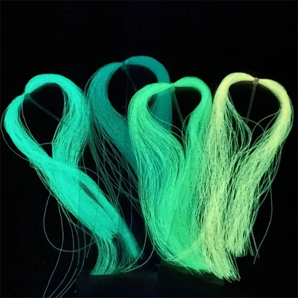 Luminiscente de Ultravioleta fluorescente, hilo de pesca para moscas, atado de línea de cuerda, Material DIY, anzuelos de asistencia, herramientas de pesca