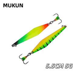 MUKUN-Juego de cebo cuchara para pesca en hielo, 5g/5,5 cm, cucharas de señuelo para pesca de invierno, cebos artificiales para aparejos de pesca de lubina rusa