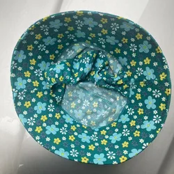 Sombrero de pesca UV de ala ancha para mujer con pasacola