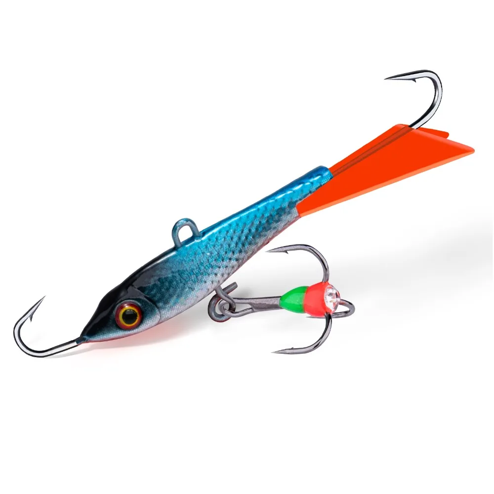 Goture-señuelo de pesca en hielo, cebo duro Artificial, Jigging, equilibrado, Wobbler, ojos 3D, 40mm, 12g, Invierno - imagen 2
