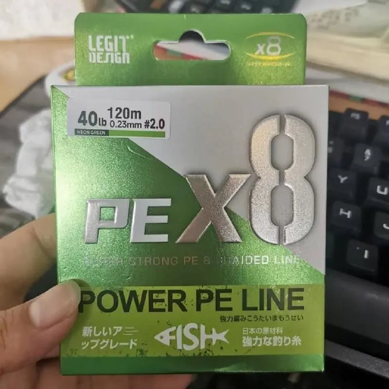 ILURE-línea de pesca trenzada X8 superfuerte, multifilamento Invisible, PE, alambre de mosca, 8 Stands120m, 16-50lb, alambre de pesca con mosca - imagen 5