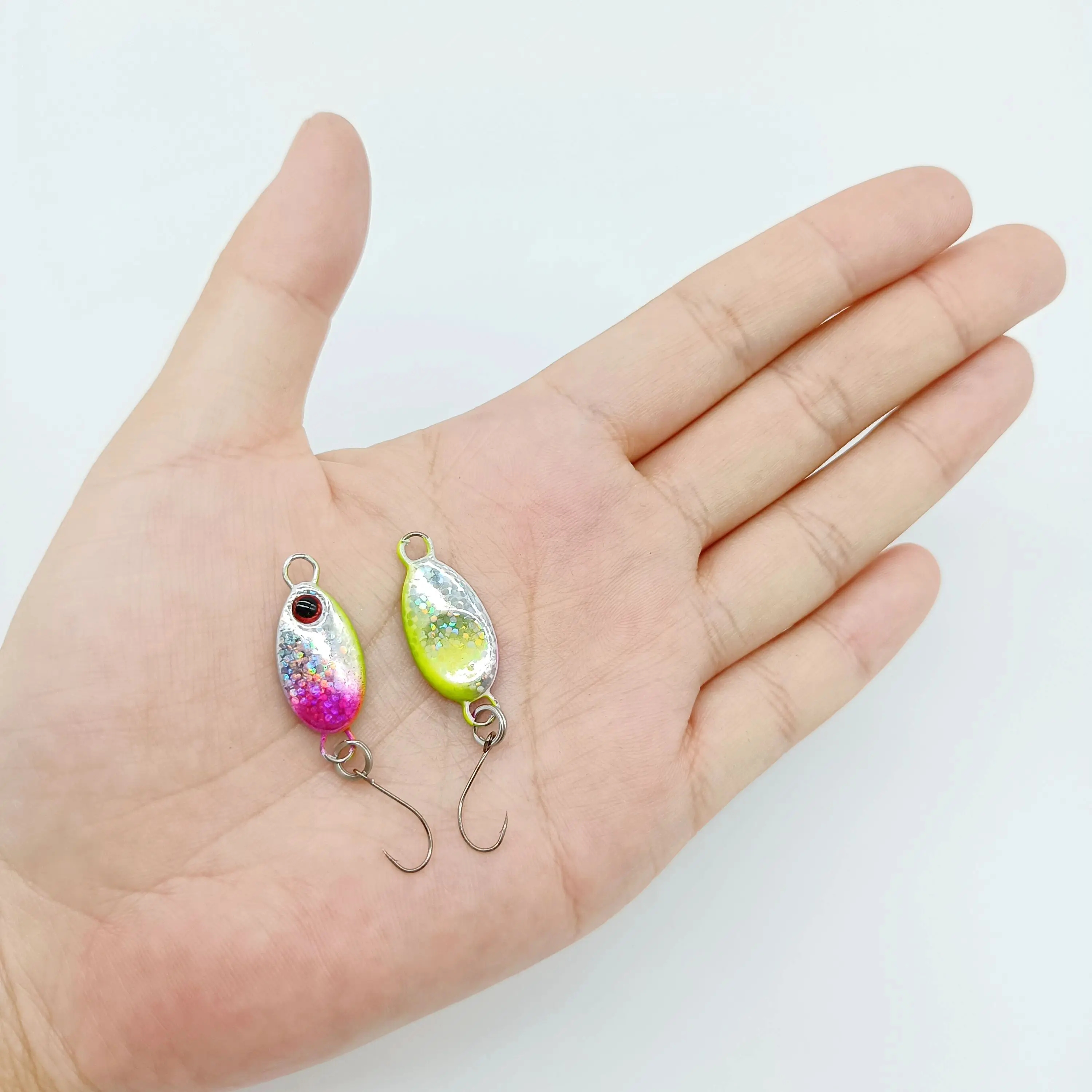 DUODUOYU-SEÑUELOS pequeños de Metal para pesca, cebo Artificial de un solo gancho, Jigbait 2g/3g/5g, 10 piezas + 1 a/lote - imagen 2