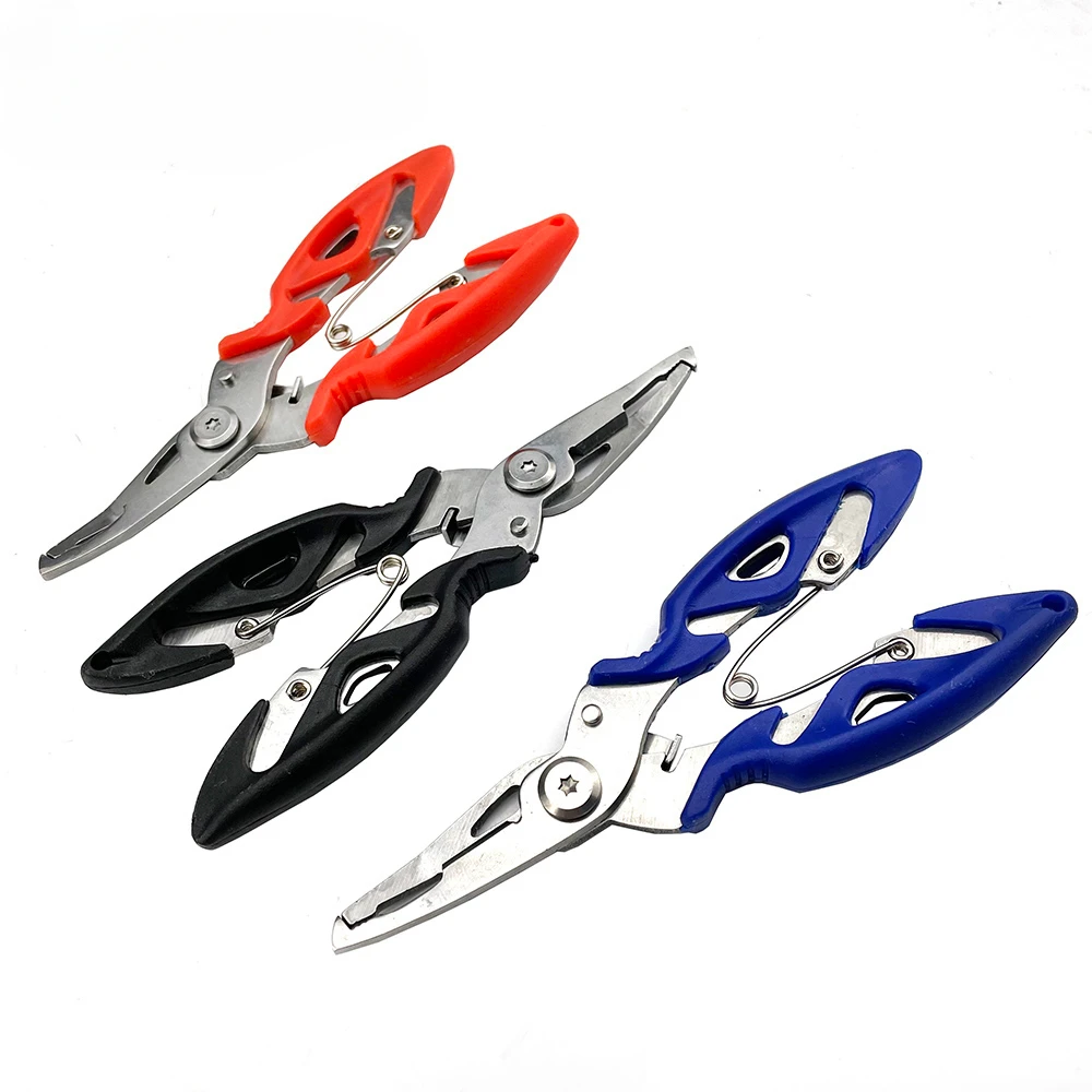 Alicates de pesca de agua salada, señuelo multifuncional para exteriores, tijeras con gancho de boca curvada de acero inoxidable, tijeras para sedal - imagen 3