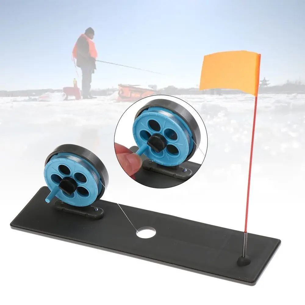 Bandera metálica compacta para pesca en hielo – Señuelo naranja - imagen 2