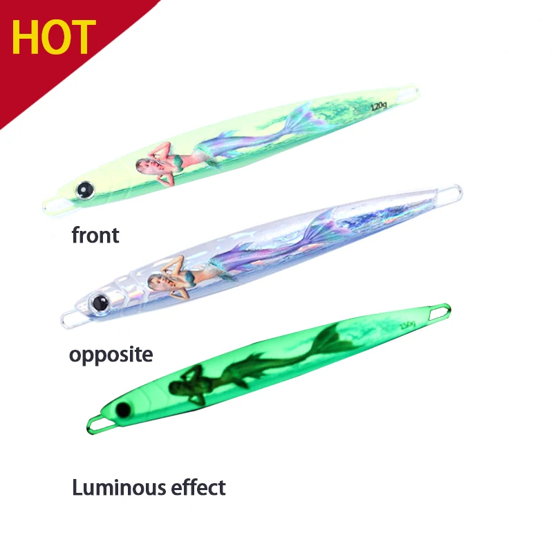 TAKEDO LS02 señuelo de pesca Jigging con impresión 3D, Señuelos de Pesca de hundimiento rápido, Señuelos de Pesca de Mar, Señuelos de fundición luminosos de Metal para atún, caballa española - imagen 3