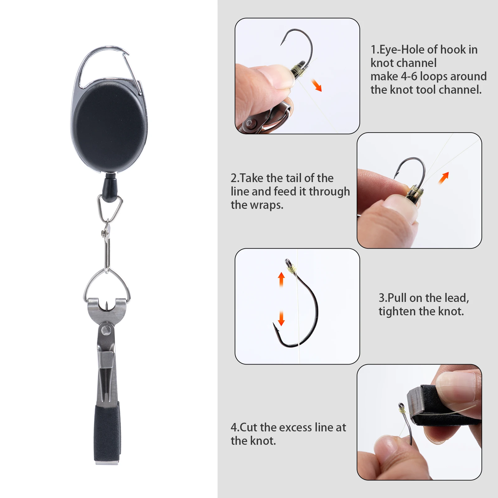 Una imagen en blanco y negro de un señuelo de pesca con instrucciones sobre cómo usarlo