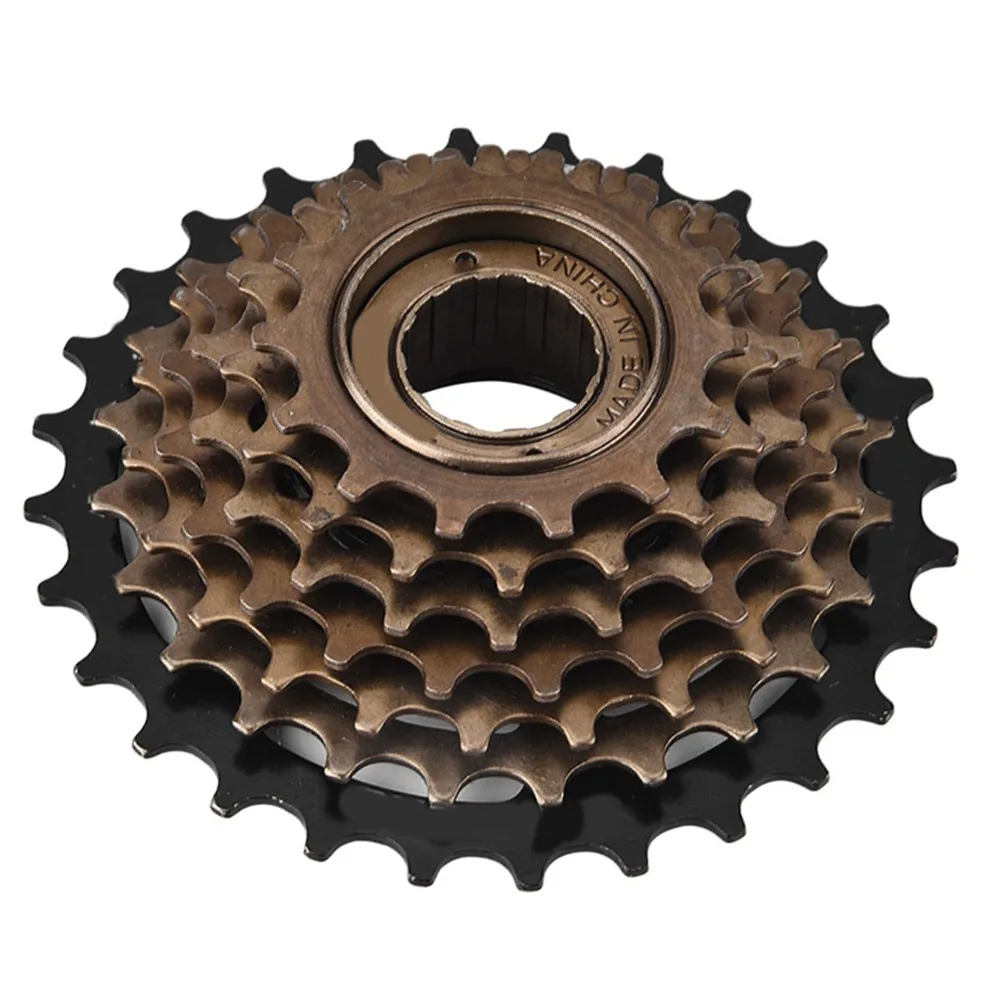 14-28T Fietsvrijloop Koolstofstaal Zwart en Bruin Fietscassettetandwiel 7-speed Eenvoudige installatie - imagen 5