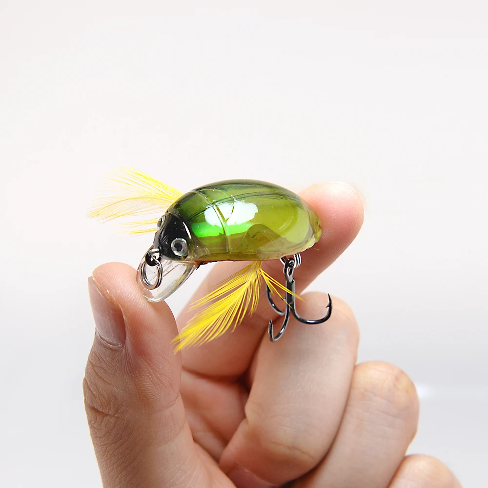 Señuelo de insectos para pesca, cebo Artificial duro de 40mm, 4g, con manivela, en Stock - imagen 3