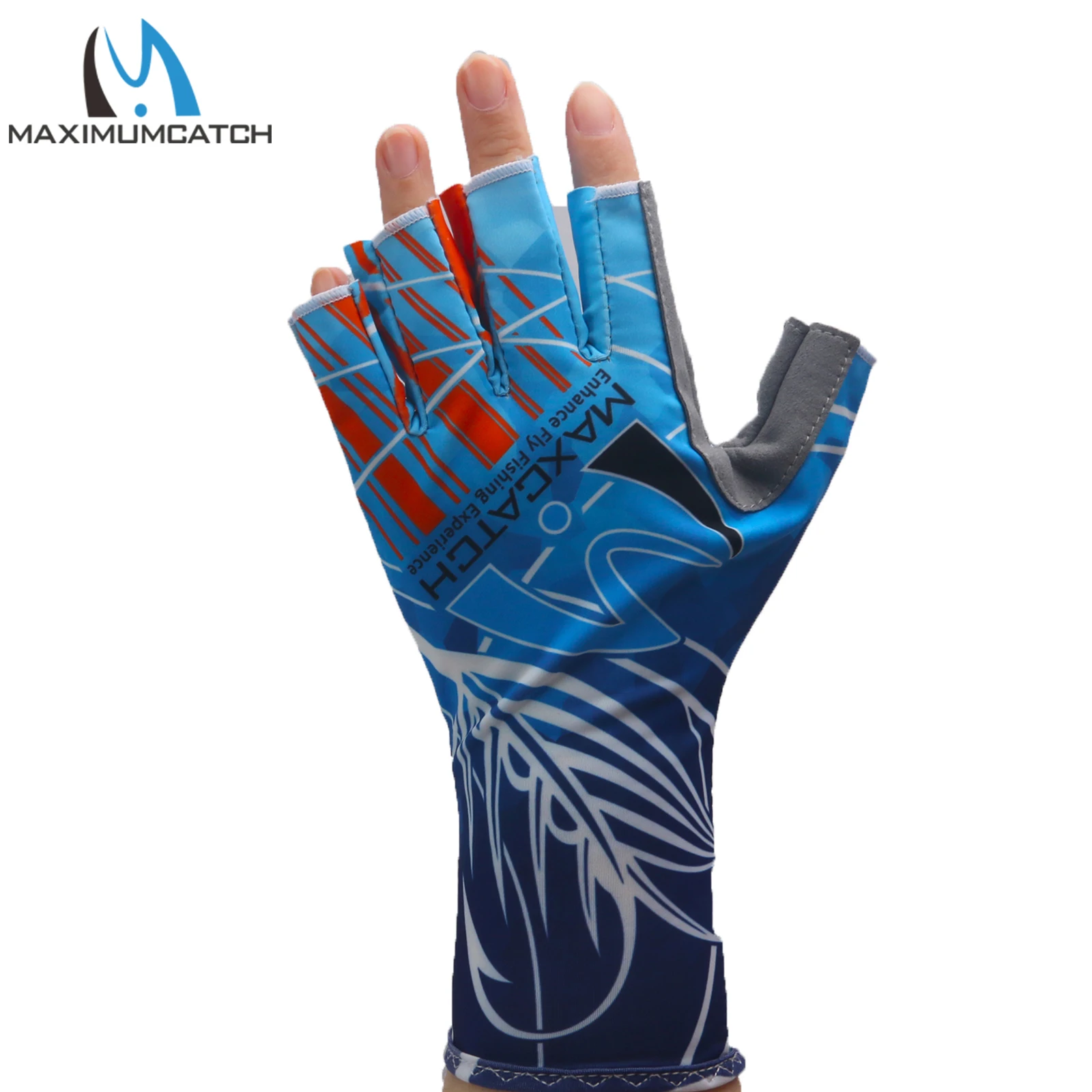 Maximumcatch Guantes de pesca de medio dedo, guantes de ciclismo antideslizantes, transpirables y de alta elasticidad para deportes al aire libre, equipo de pesca - imagen 3