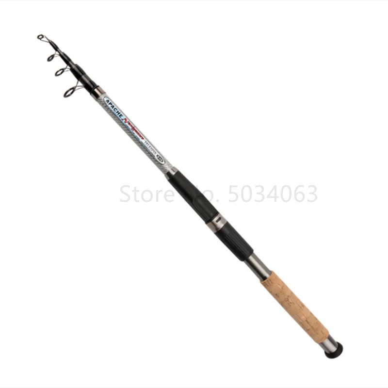 Caña de pescar telescópica de fibra de carbono, caña giratoria para señuelo, 2,1 m, 2,4 m, 2,7 m, 3,0 m, 3,6 m, cañas de pescar de mar para agua salada y agua dulce - imagen 5
