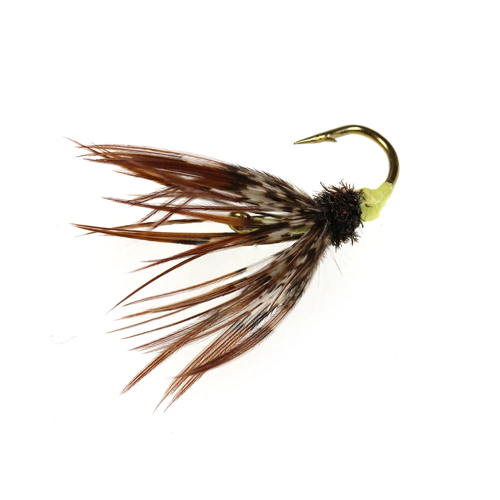 ICERIO-cebos de pesca con mosca, 8 unidades, novedad, Kebari, Hackle, Tenkara, trucha, #12, Tenkara/Kebari - imagen 2