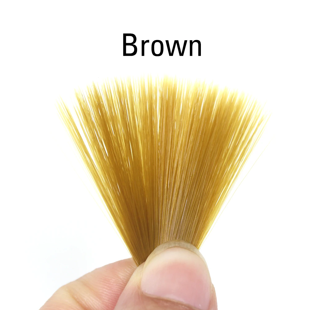 ICERIO paquete de 5 fibras finas de nailon cónico, Material de atado de moscas flotantes para Mayfly Perdigon, colas de Nymph, marrón, naranja, amarillo, negro - imagen 4