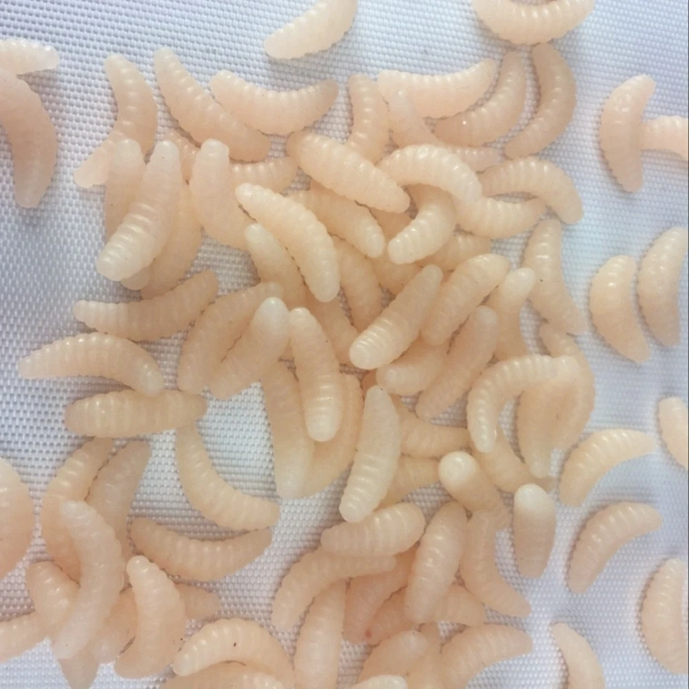Señuelo de pesca de gusanos blandos, cebo de materiales artificiales para curricán de 35mm, plástico, sábalo, camarón, articulado de silicona, 20/50/100 piezas - imagen 2