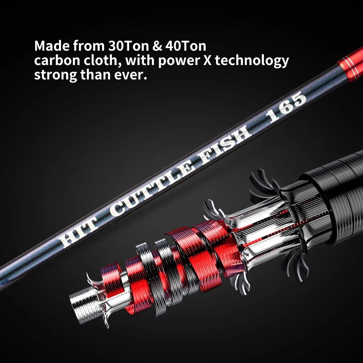 Caña eging de fibra de carbono ultraligera para principiantes - imagen 3