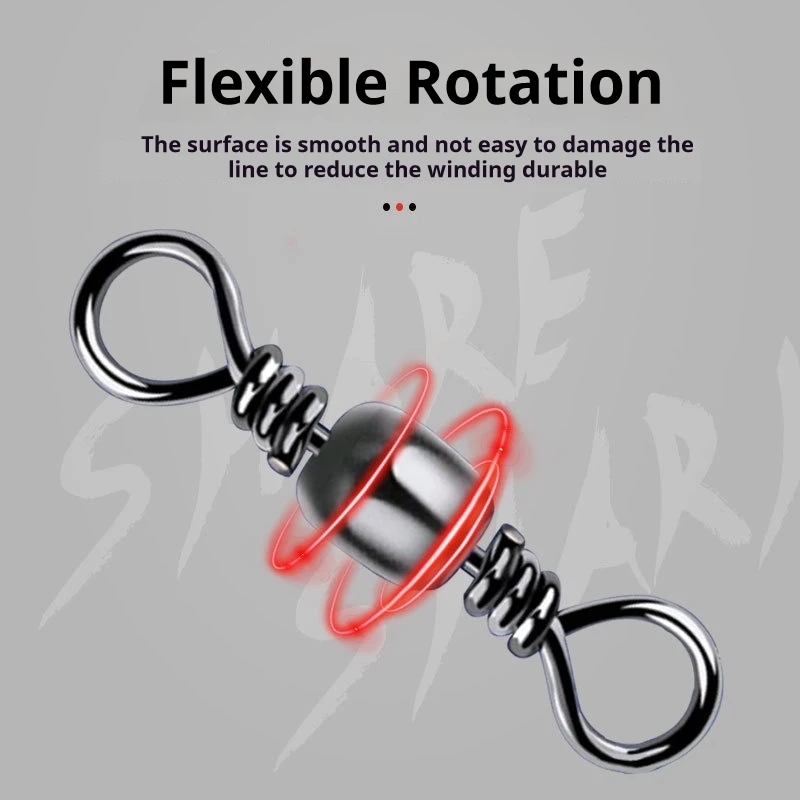 Aparejos de pesca de doble brazo, líder de acero inoxidable para agua salada con giratorios, equipo de equipo de alambre de pescado de alta resistencia, 10 Uds. - imagen 4