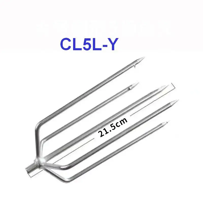 3 - 5 cabezas planas o dispersas, tamaño pequeño, mediano, grande, acero inoxidable, lanza para pescado, garra de pesca con púas, tenedor para pescado, arpón - imagen 2