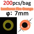 200pcs 7mmFireOrange