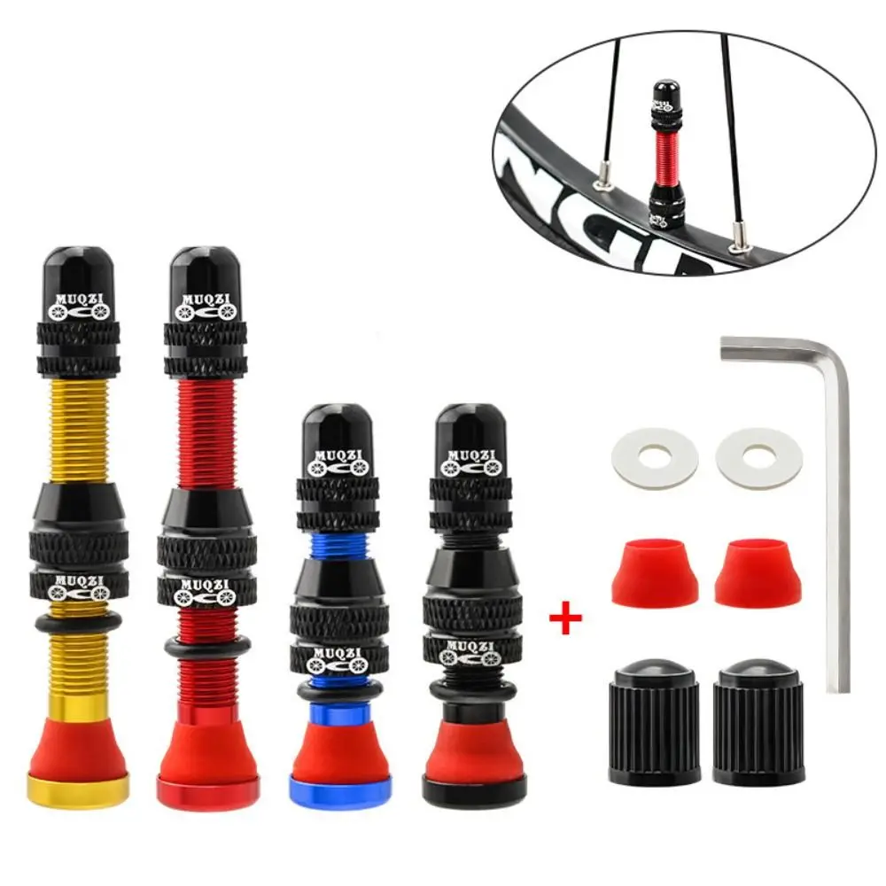 Válvulas Schrader para bicicleta tubeless – Aluminio y latón con llave - imagen 3