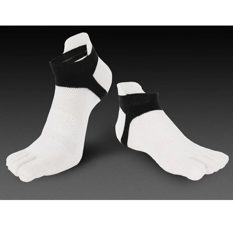 Nuevo 1 par de calcetines deportivos para hombre, calcetines de 5 dedos, calcetines deportivos transpirables de algodón, superventas - imagen 4