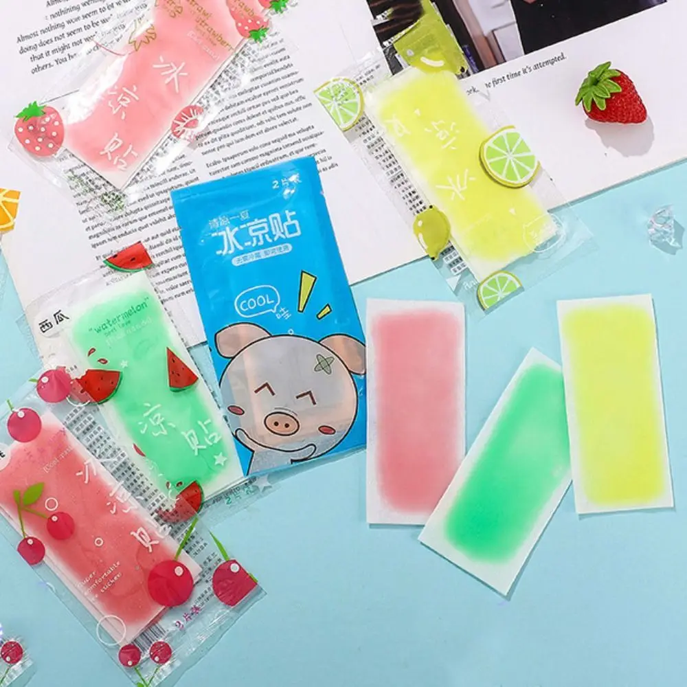 Gel de fruta de menta creativa, pasta fresca de verano, hidrogel de dibujos animados, pasta de hielo impresa, pegatinas lindas de prevención de calor, reducción de fiebre - imagen 2