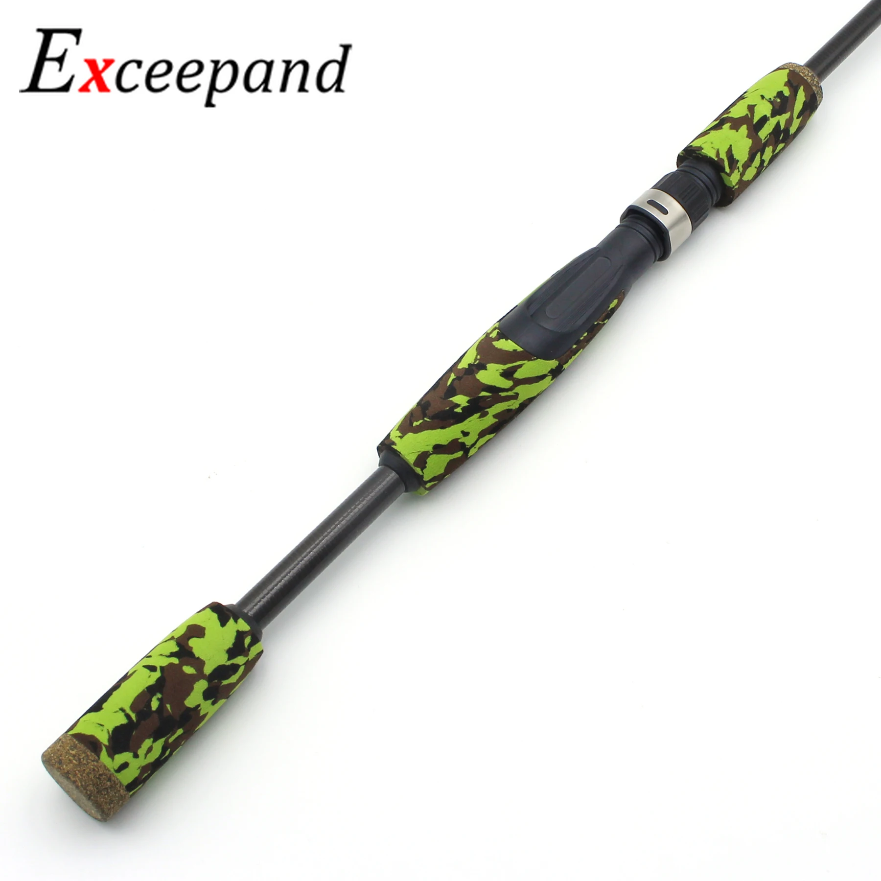 Exceepand rojo verde CAMO EVA mango de caña de pescar giratoria piezas de agarre dividido componente de varilla de reparación DIY para actualización de Lucio - imagen 5